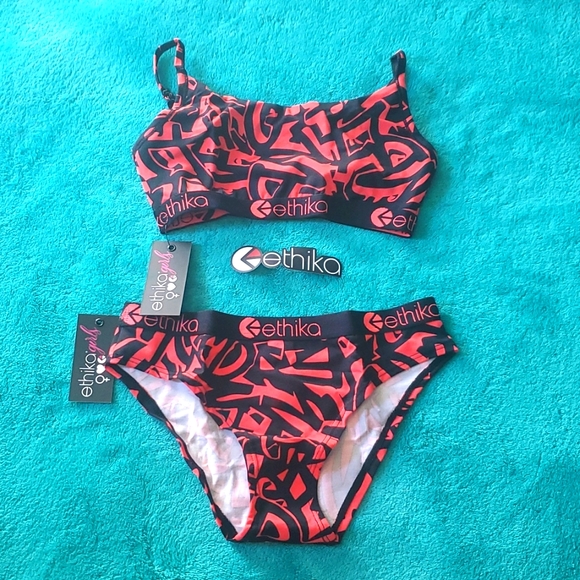 ethika Matching Sets Street Tags Jr Pullover Bra And Jr Bikin Set